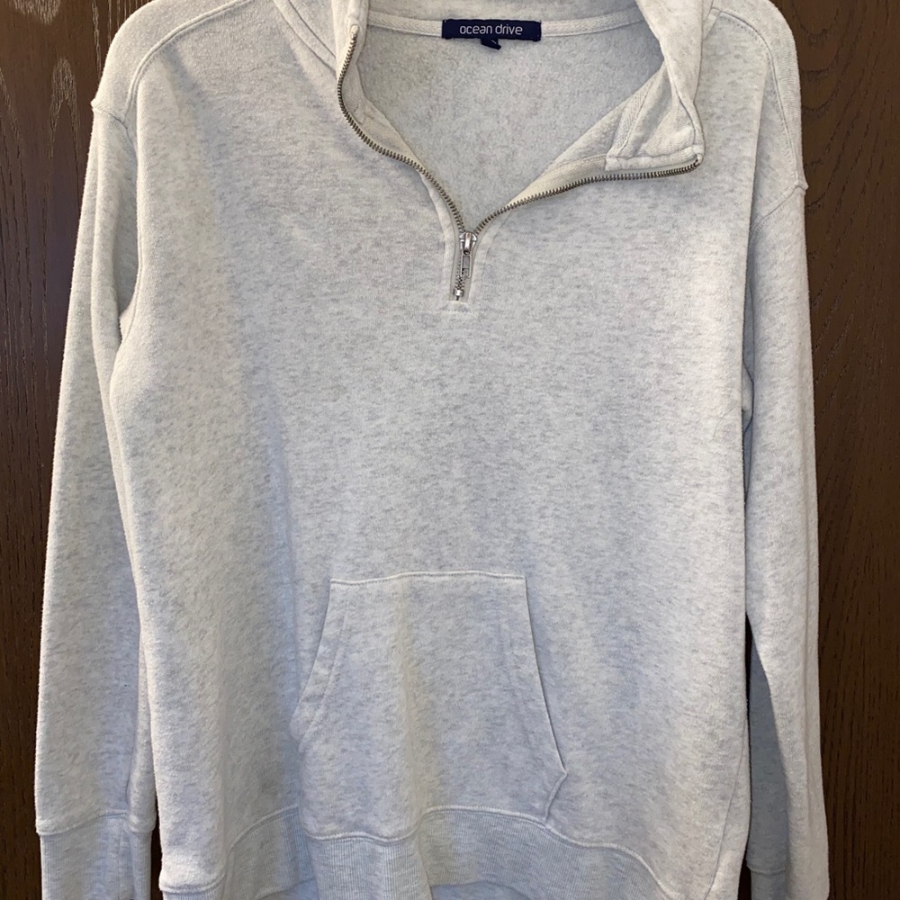 Grey 1/4 Zip Up Sweater